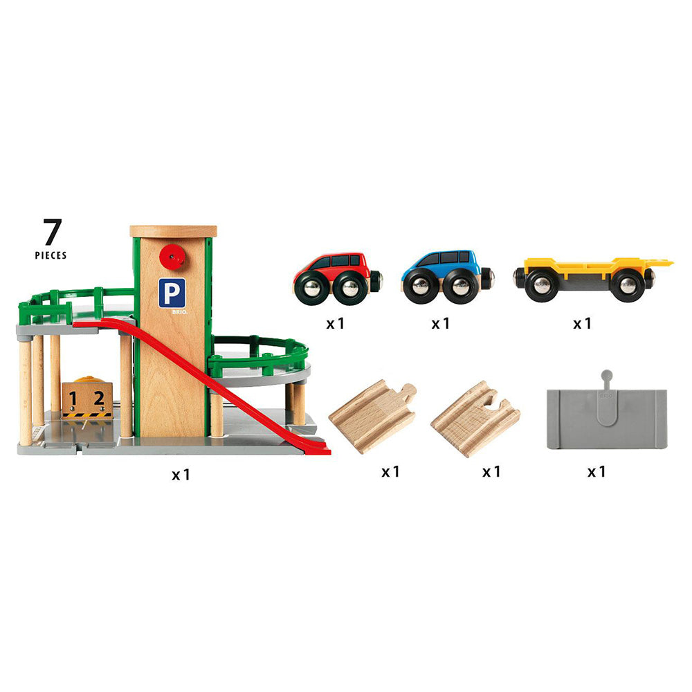 7pc Brio Parking Garage Kids/Childrens Play Toy 3y+
