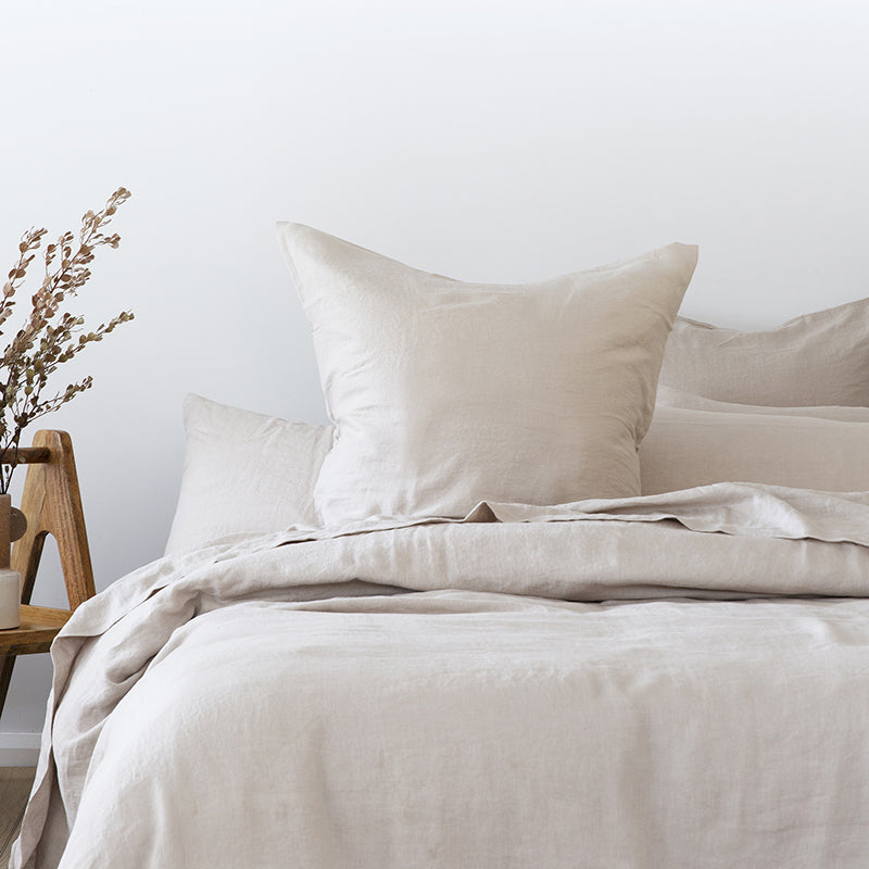 Bambury Home Living Decorative Linen Euro Pillowcase Pebble Woven