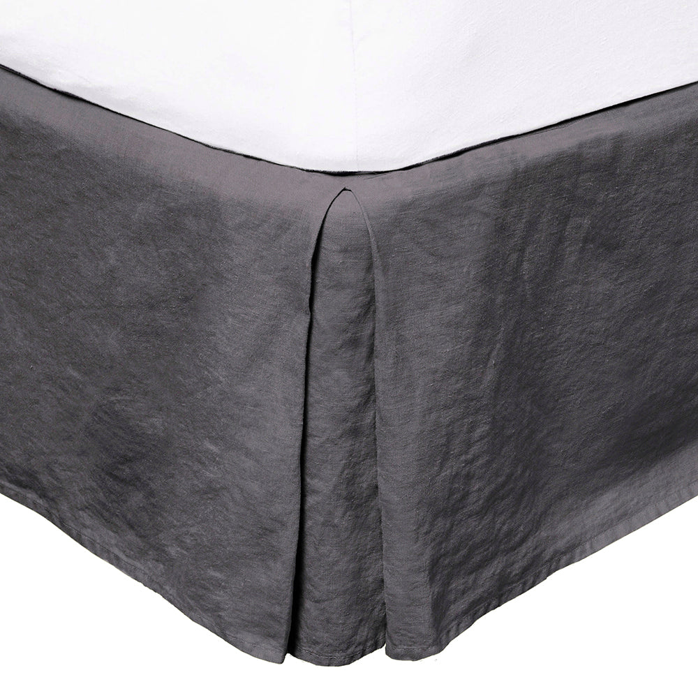 Bambury Home Living Qb Linen Valance Charcoal 152cm x 203cm