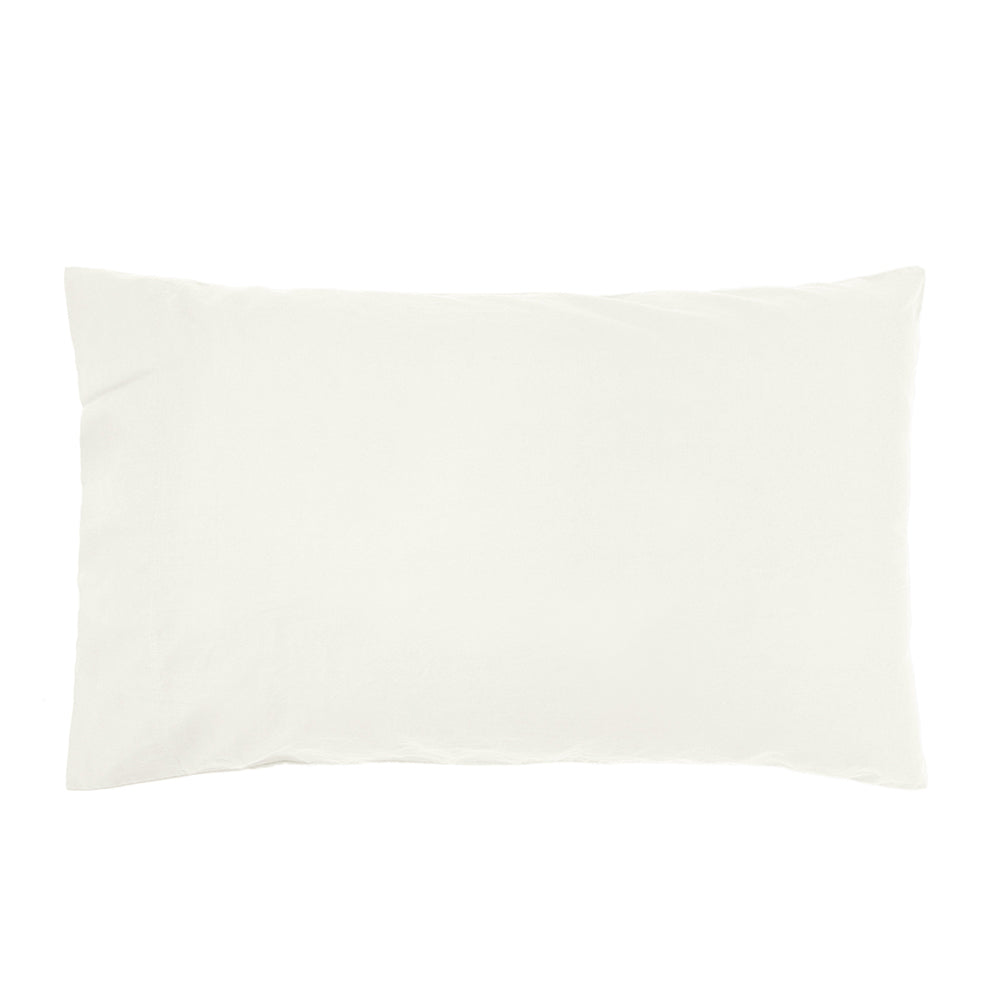 Bambury Single Bed Temple Organic Cotton Quilt Cover Set Ivory Woven