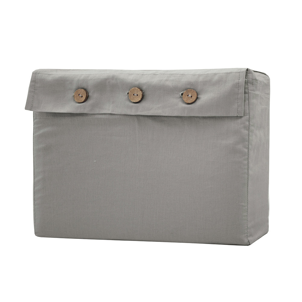 Bambury Size Queen Bed Temple Organic Cotton Sheet Set Grey Home Bedding