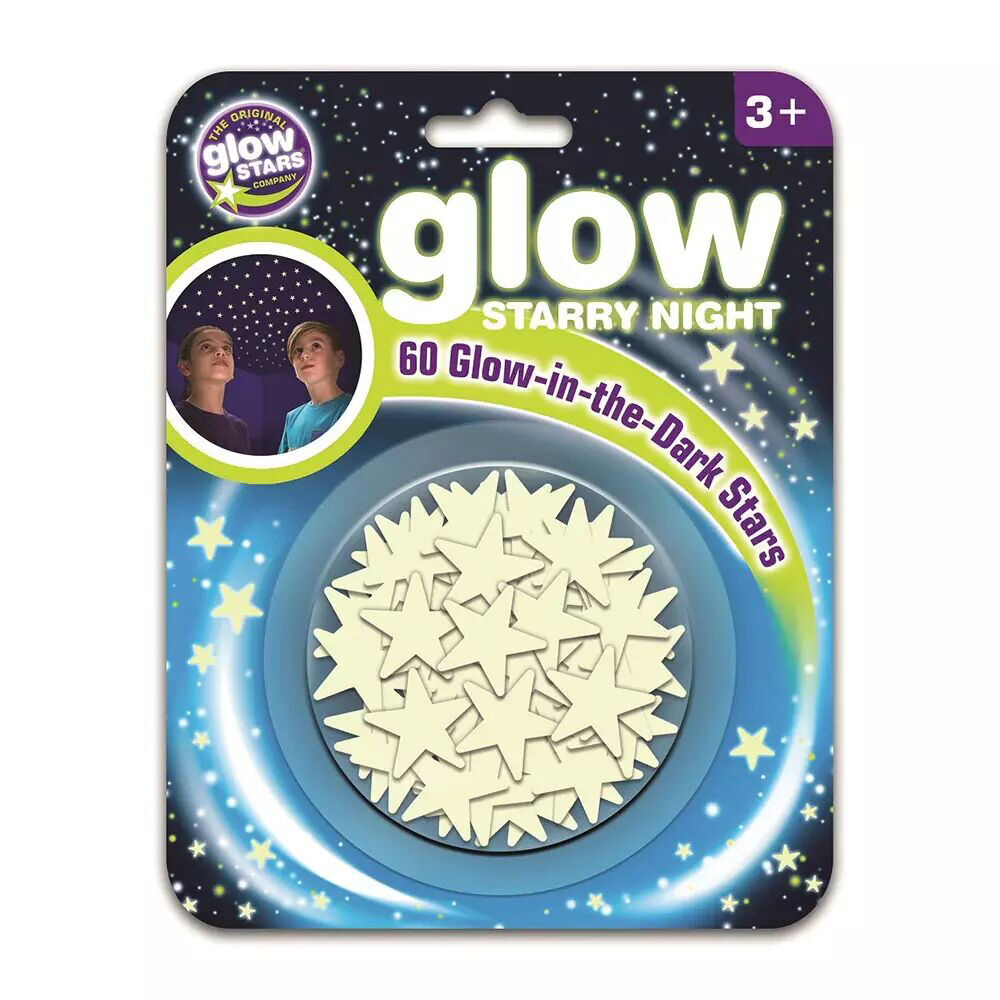 2pc Brainstorm Toys Starry Night Stars and Glow In The Dark Moon & Stars Set 3y+