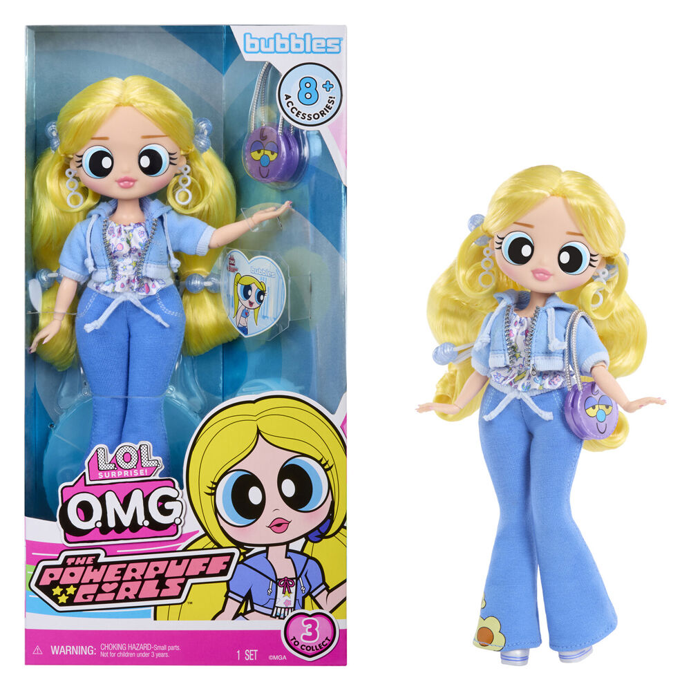 L.O.L Surprise O.M.G The Powerpuff Girls Doll/Toy w/8 Accessories Bubbles 5y+