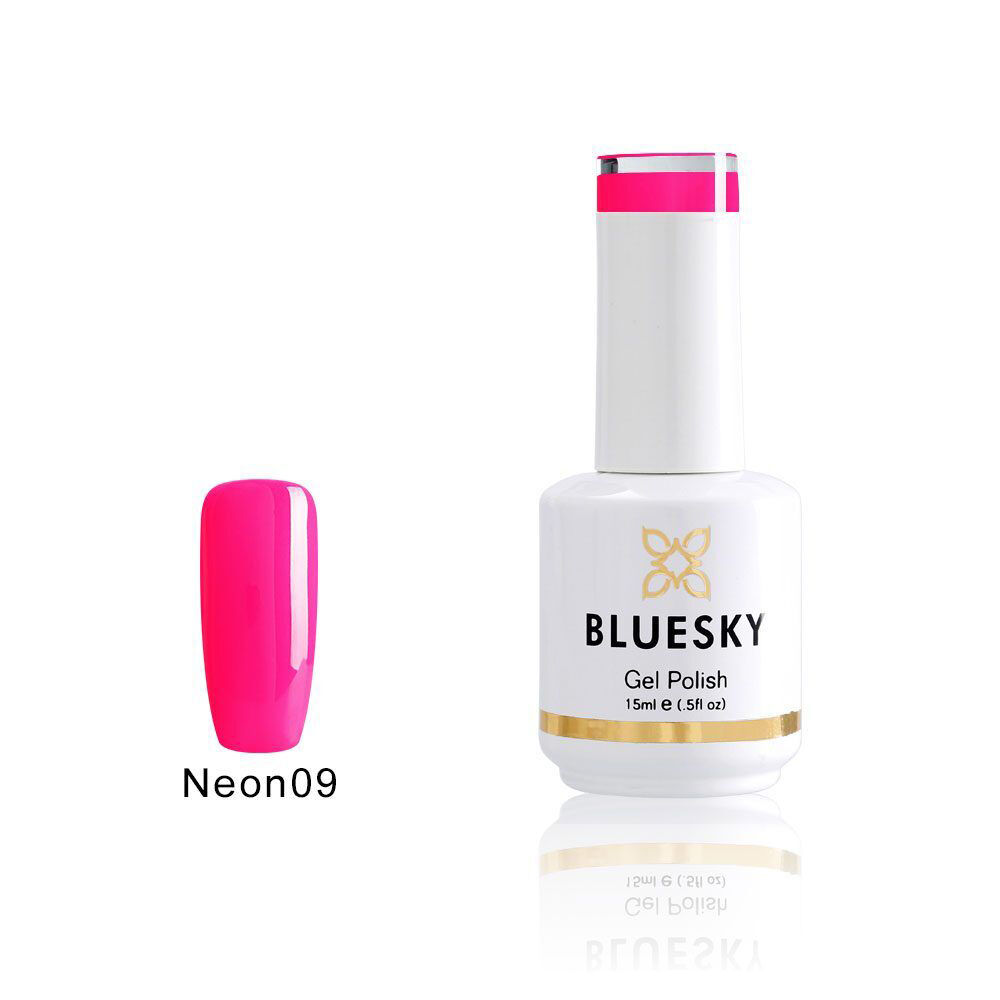 3PK Bluesky Neon9 Party Pink Gel Nail Polish Manicure Colour UV LED Lacquer 15ml