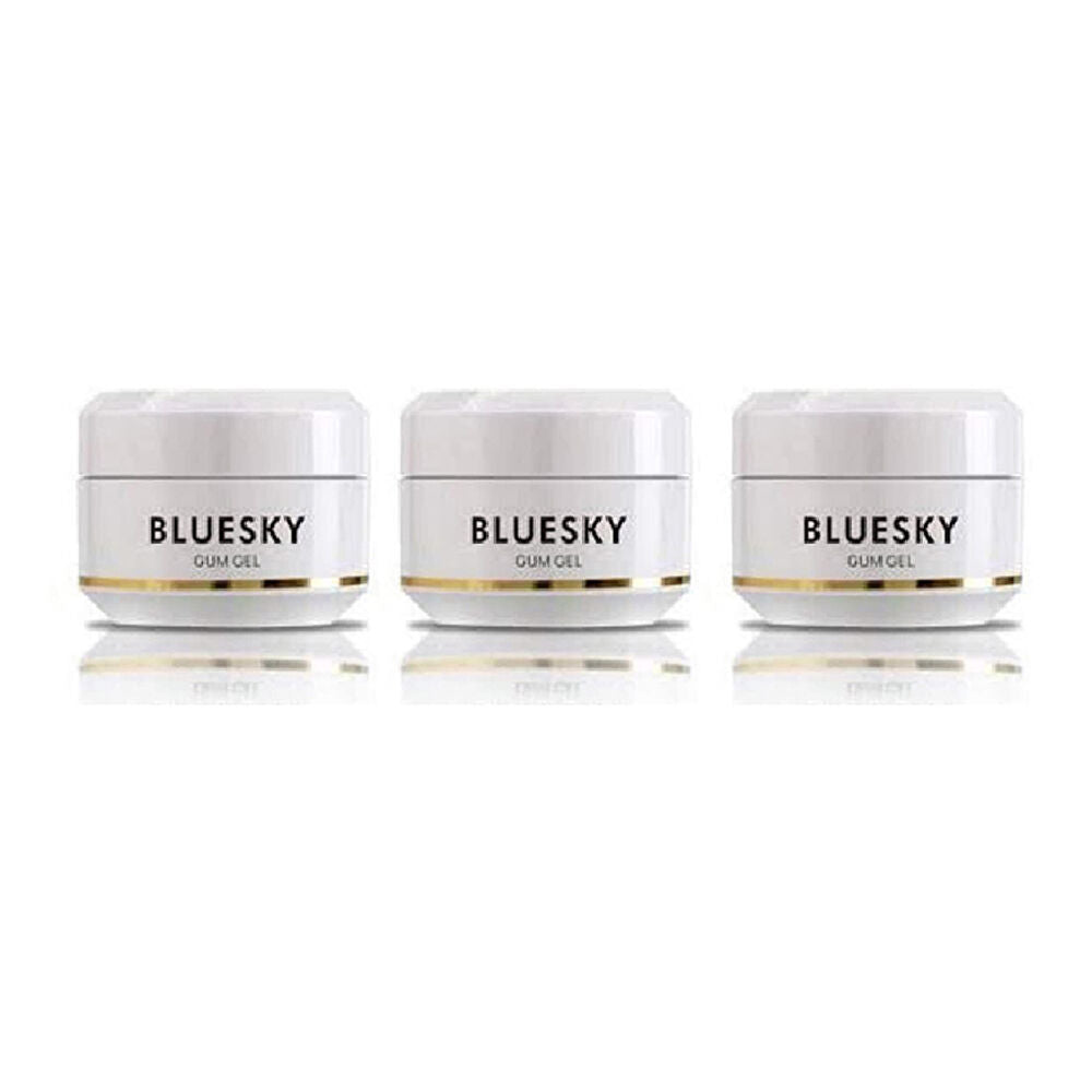 3PK Bluesky Clear Gum Gel Nail Treatment Protect Extension & Sculpt Shape 15ml