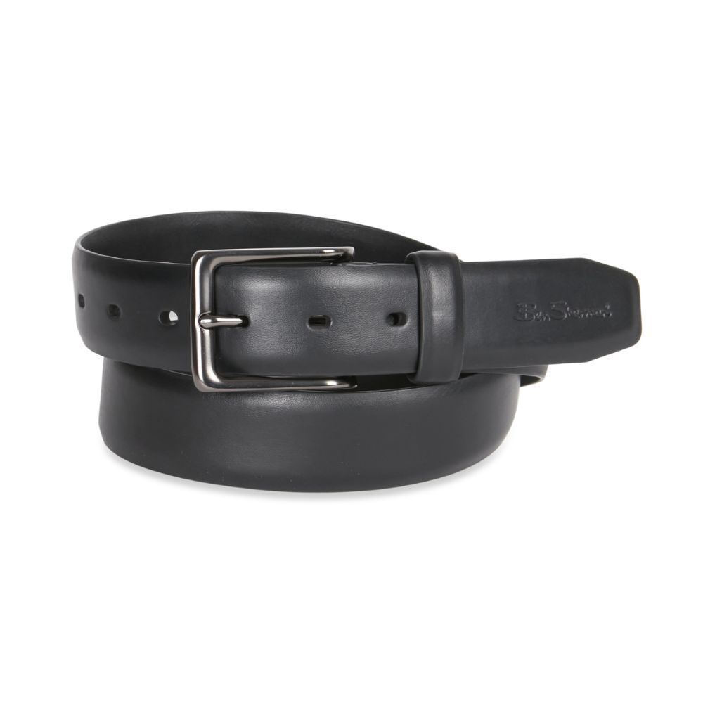 Ben Sherman Leather Belt Men's Casual Accessory Black