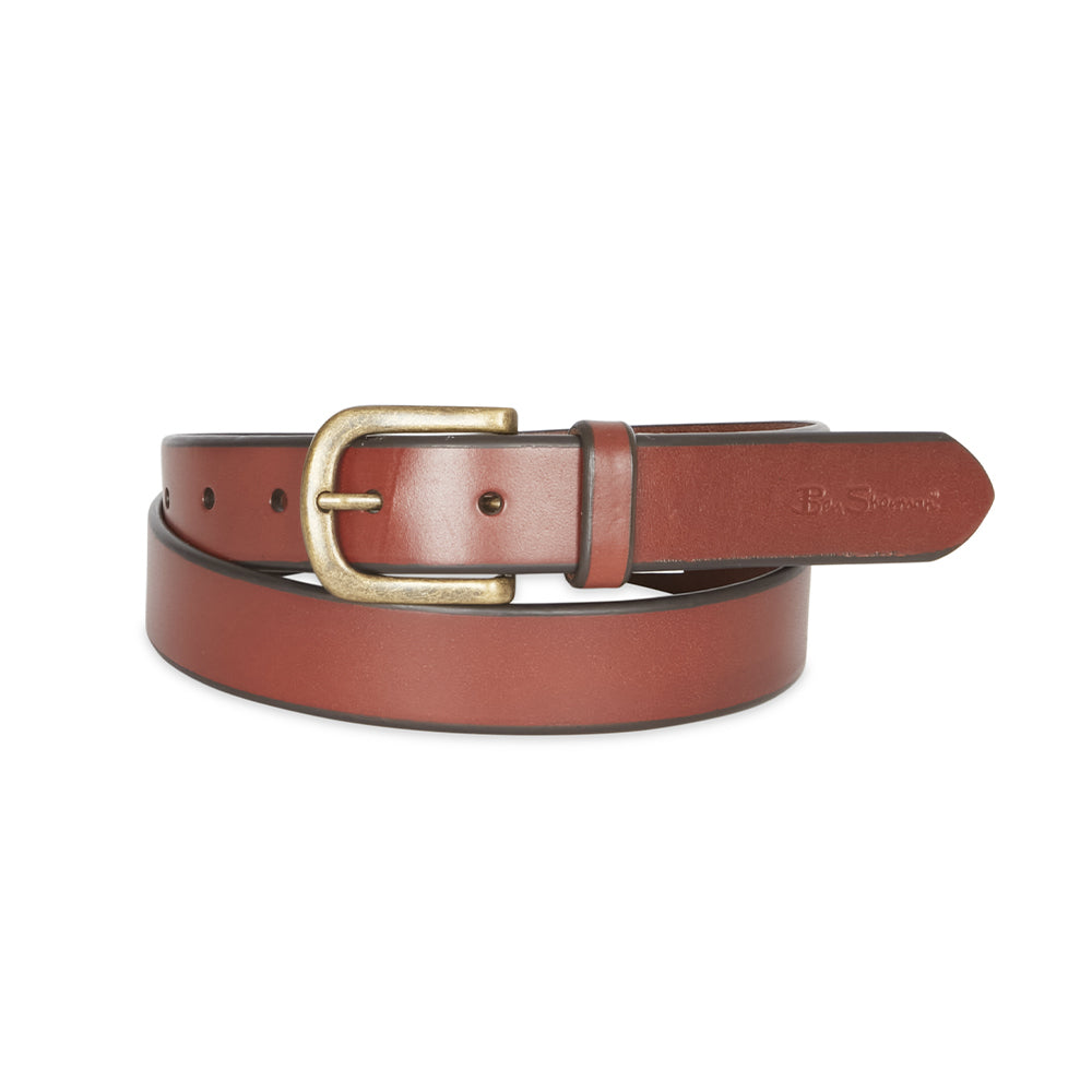 Ben Sherman Men's Leather Pin Buckle Belt L/38-40" Tan