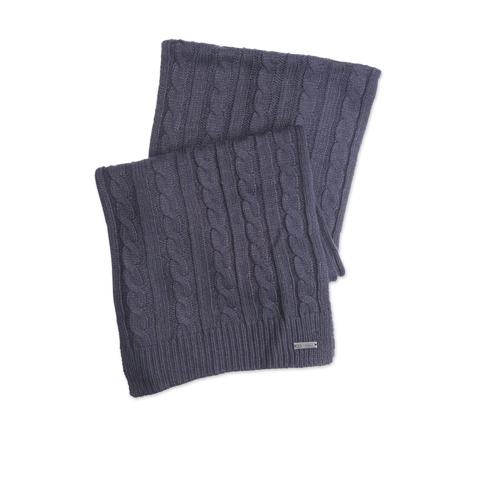 Ben Sherman Men's Cable Fisherman Scarf Acrylic - Navy