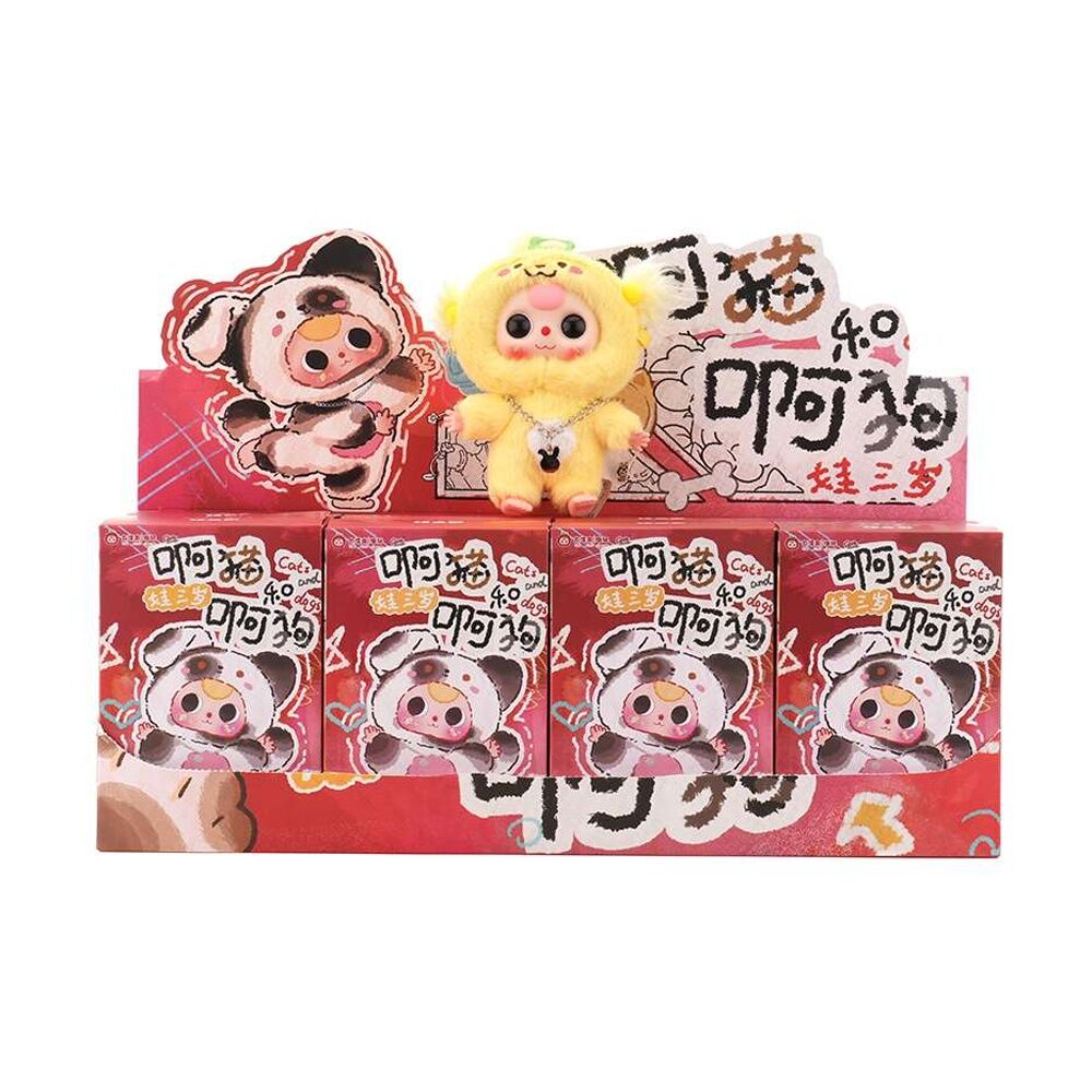 Baby Three Cat & Dog Plush Blind Box Surprise Fun Toy Assorted