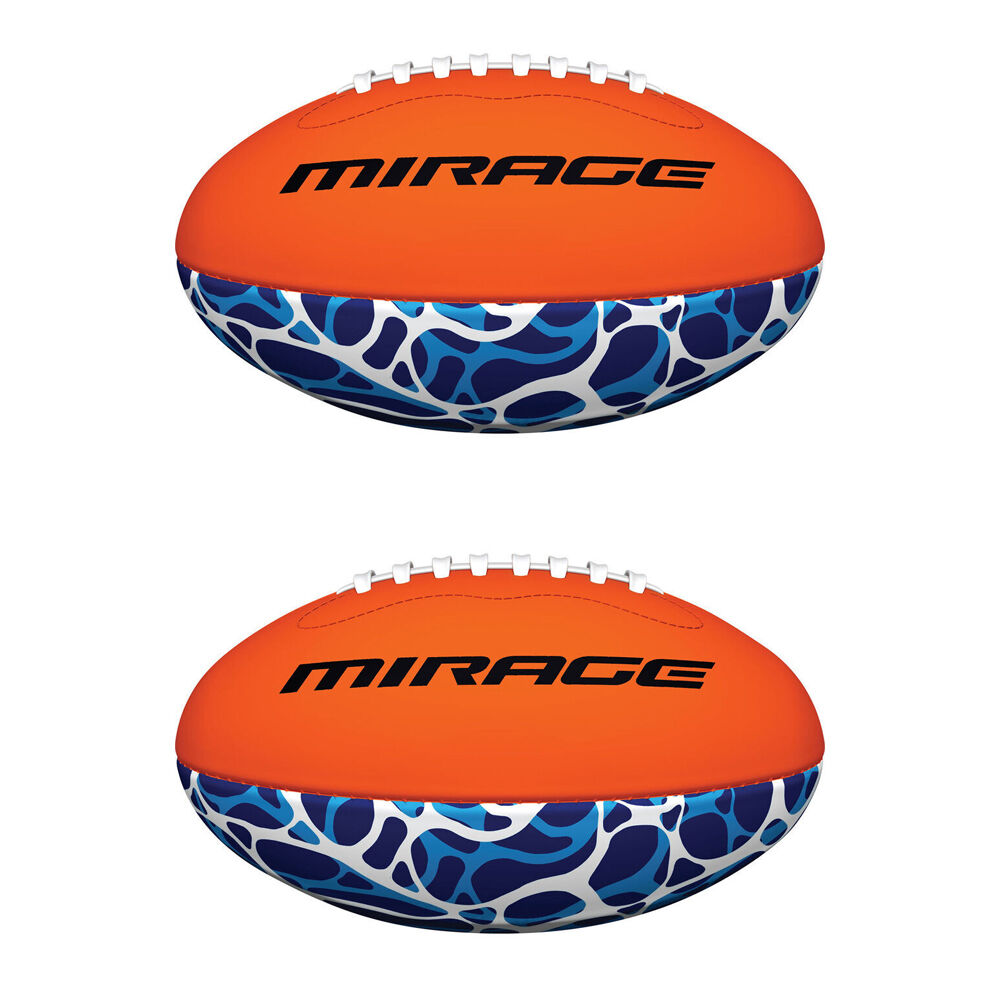 2PK Mirage Neoprene Footy Ball Kids Outdoor Water Toy Blue/Orange