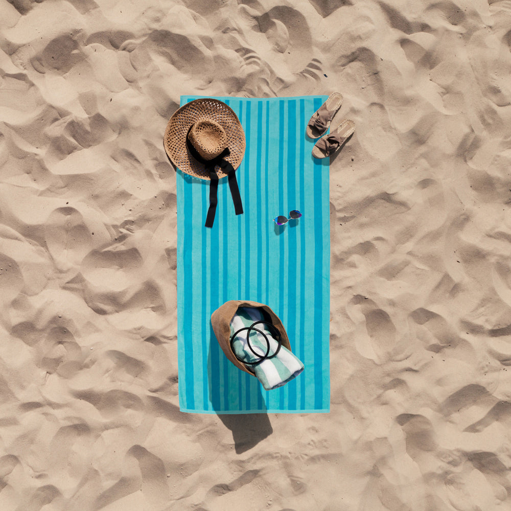 Ardor Aqua Spritz Velour Jacquard Beach Towel 90x170cm