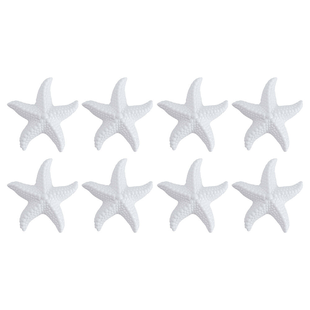8PK LVD Starfish Ceramic Figurine Home Decor Small White