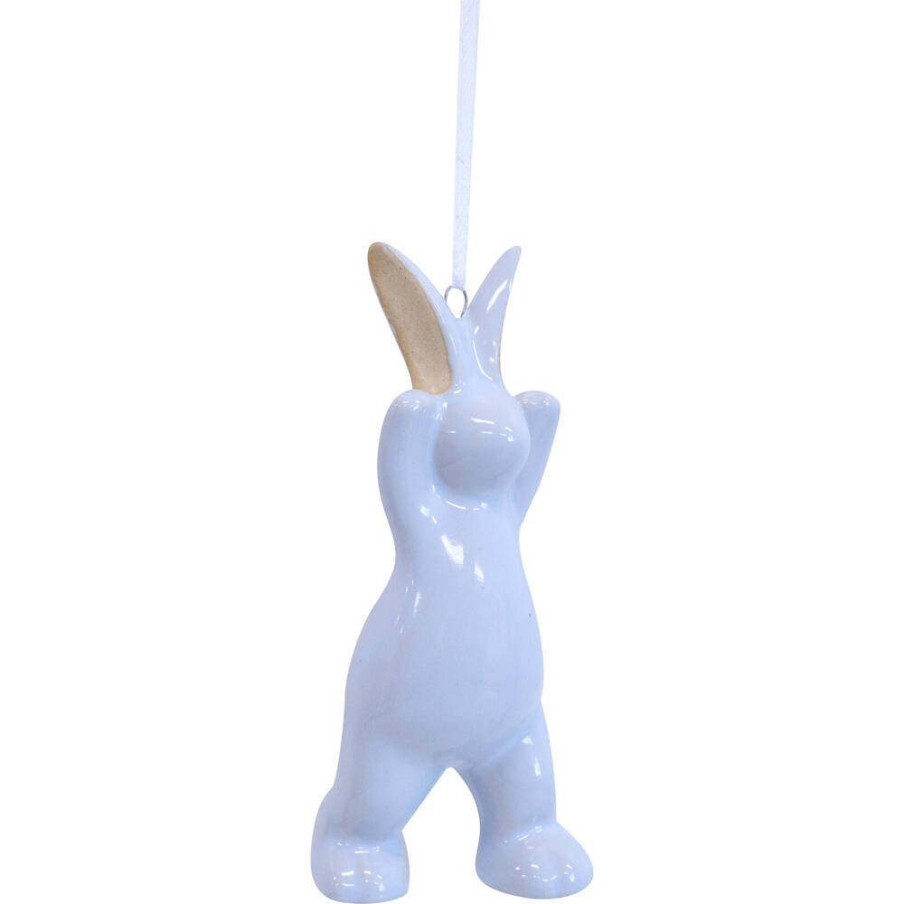 6PK LVD Hanging Bunny Ceramic Ornament Home Decor Tidal 10.5cm