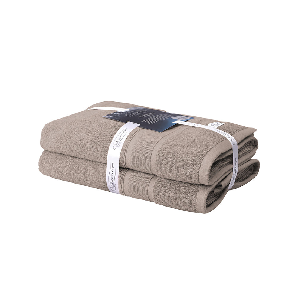 2PK Ultimate Alanya Bath Towel 550Gsm Almond