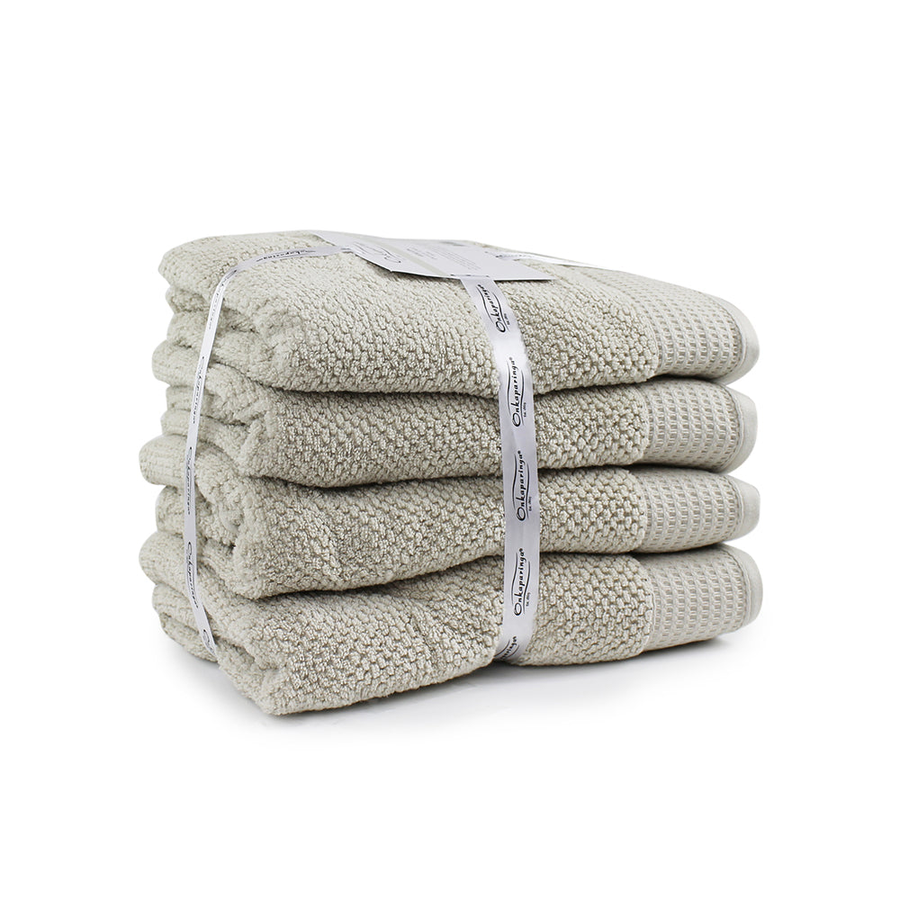 4pc Onkaparinga 69x140cm Avalon Bath Towel 550GSM Soft Sand