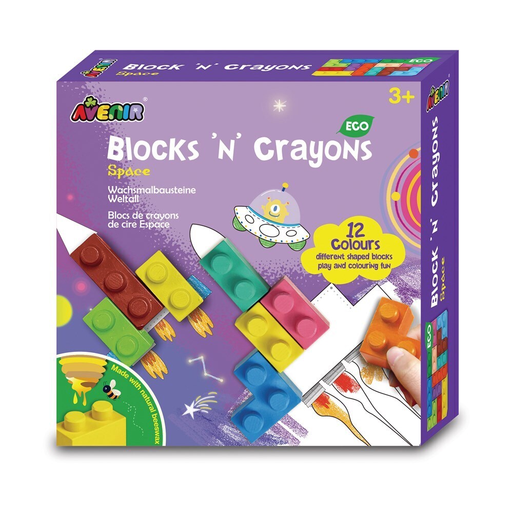 2PK Avenir Blocks'n'Crayons Space Kids/Toddler Activity 3y+