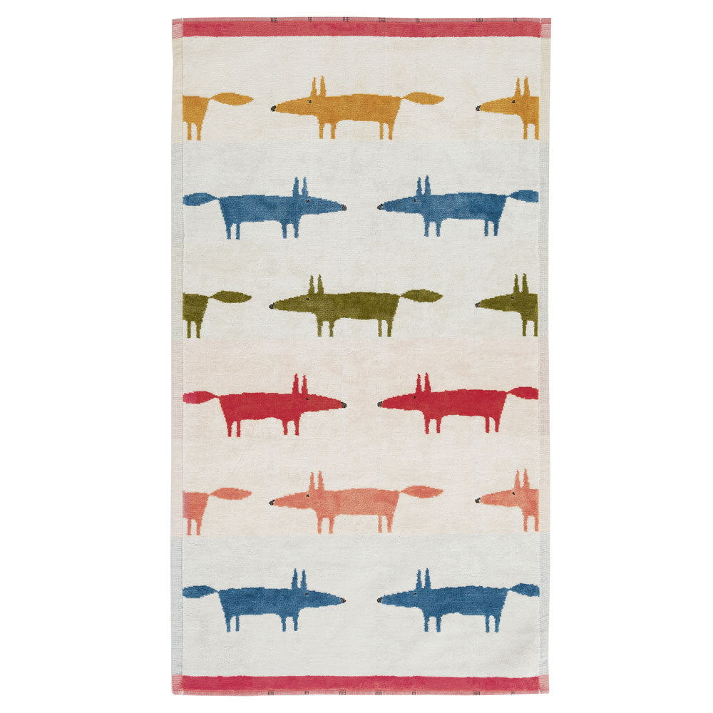 Scion Mr Fox Birthday 100% Cotton Bath Sheet Multi-Coloured