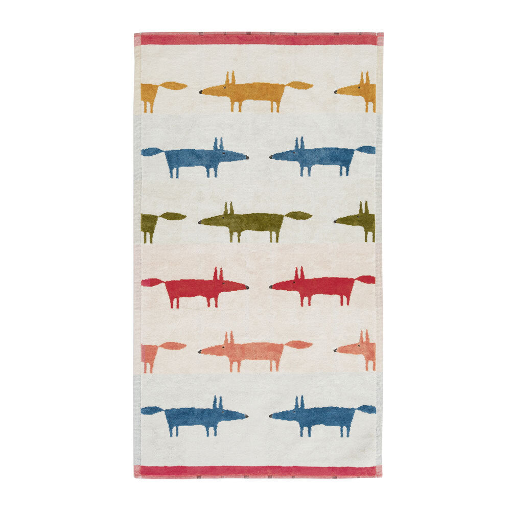 Scion Mr Fox Birthday 100% Cotton Bath Towel Multi-Coloured