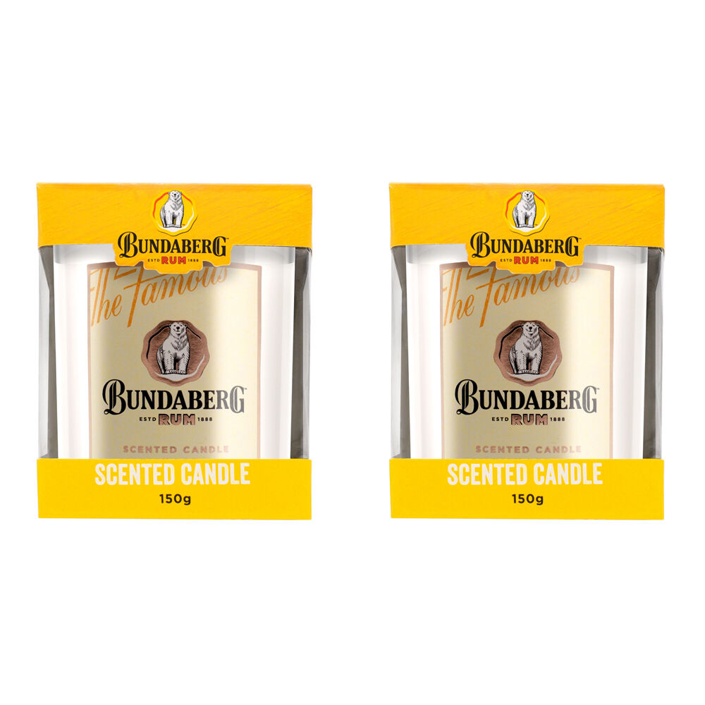2PK Bundaberg Rum Scented Candle Home Decor Fragrance 150g
