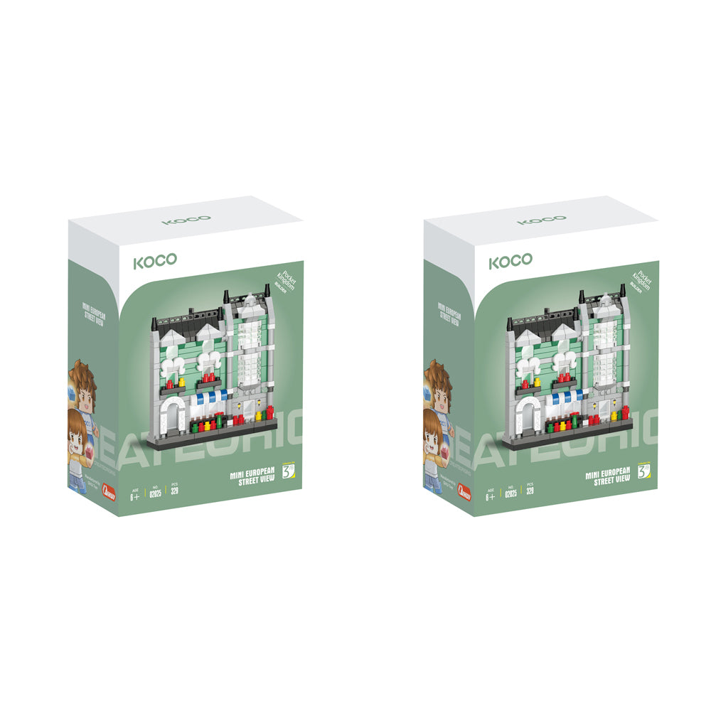 2x 329pc Koco Green Grocery Store Kids/Children Building Bricks Toy 6y+