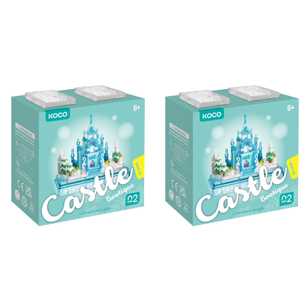 2x 381pc Koco Castle Ice and Snow Castle Kids Building Bricks Toy 6y+