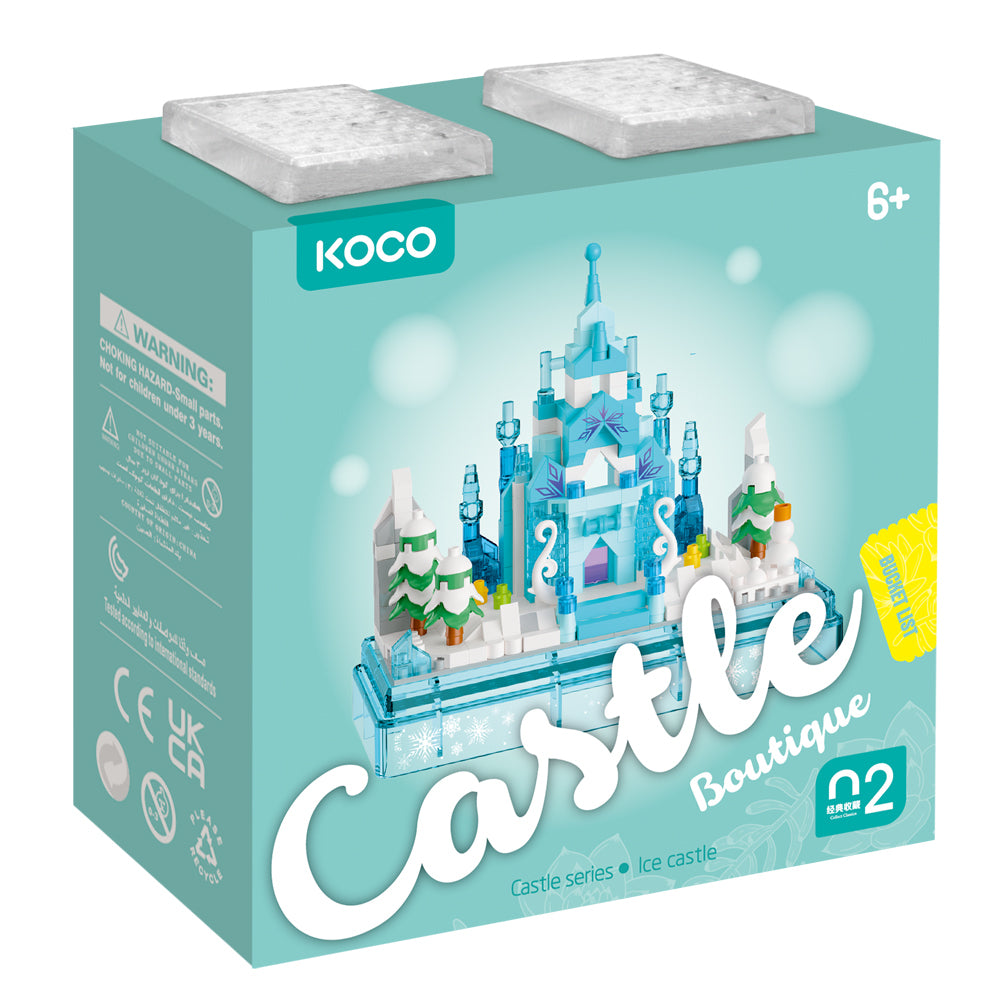 381pc Koco Ice/Snow Castle amd 349pc Preserved Fresh Flower Rose Kids Toy 6y+