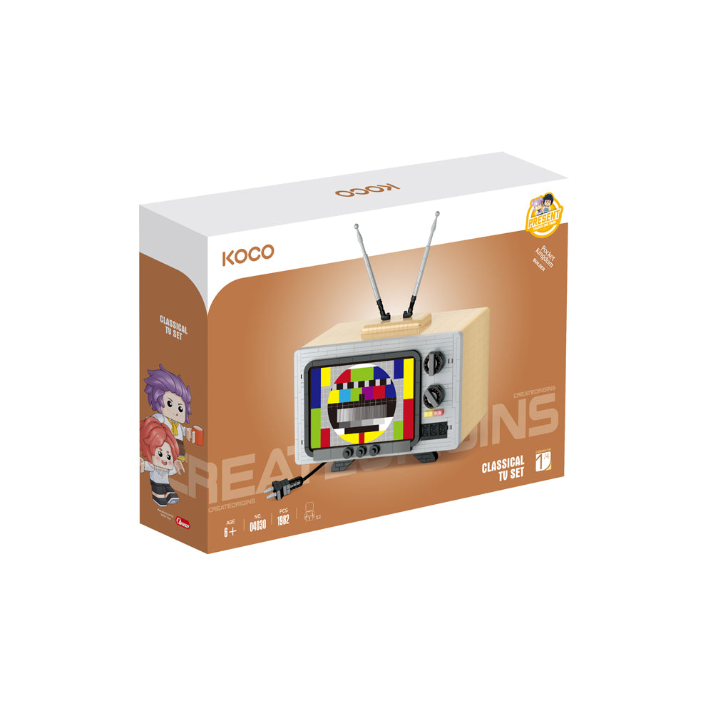2280pc Koco Old-Fashioned TV Building Blocks Kids Toy Set 6y+
