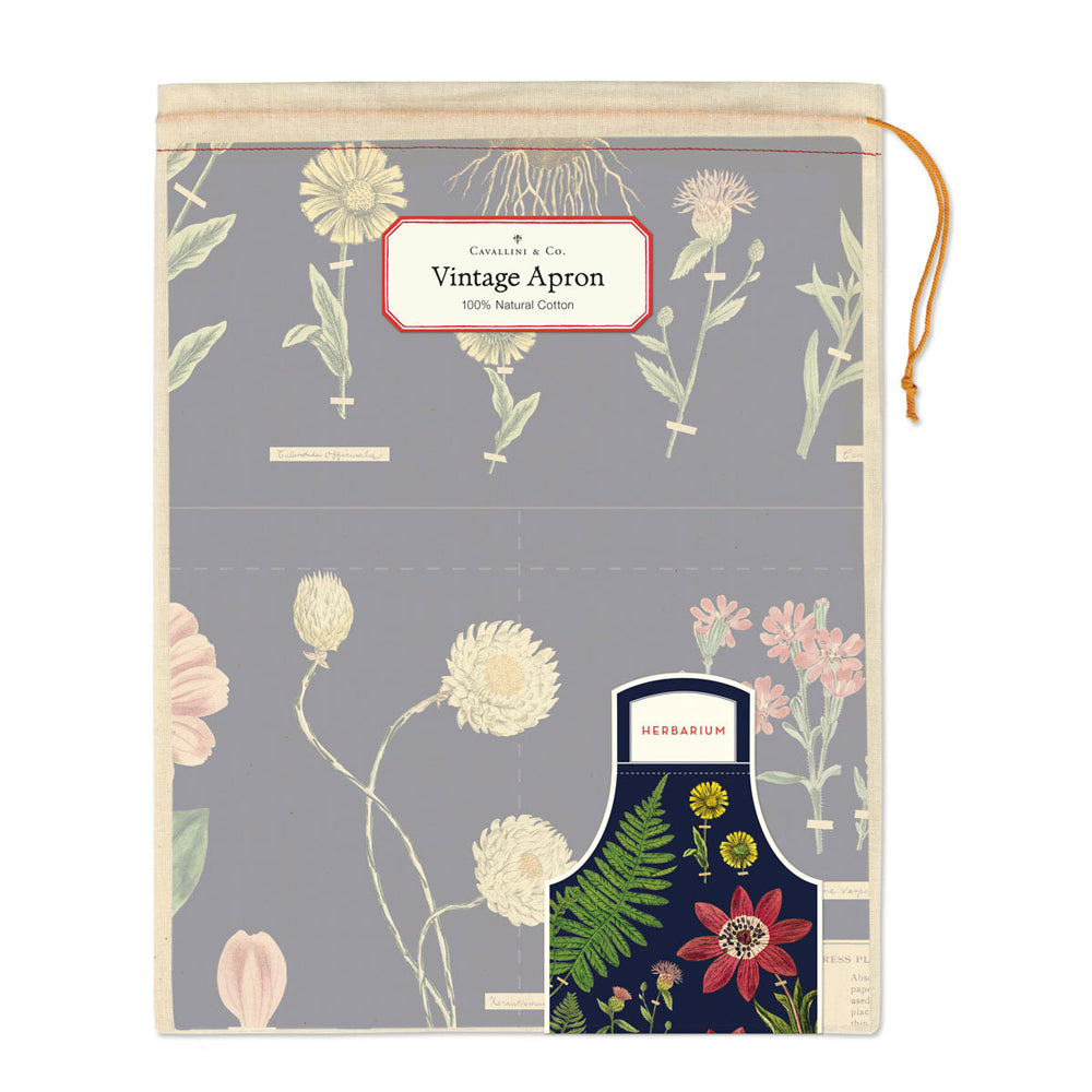 Cavallini Home/Kitchen Cooking Apron 48x80cm - Herbarium