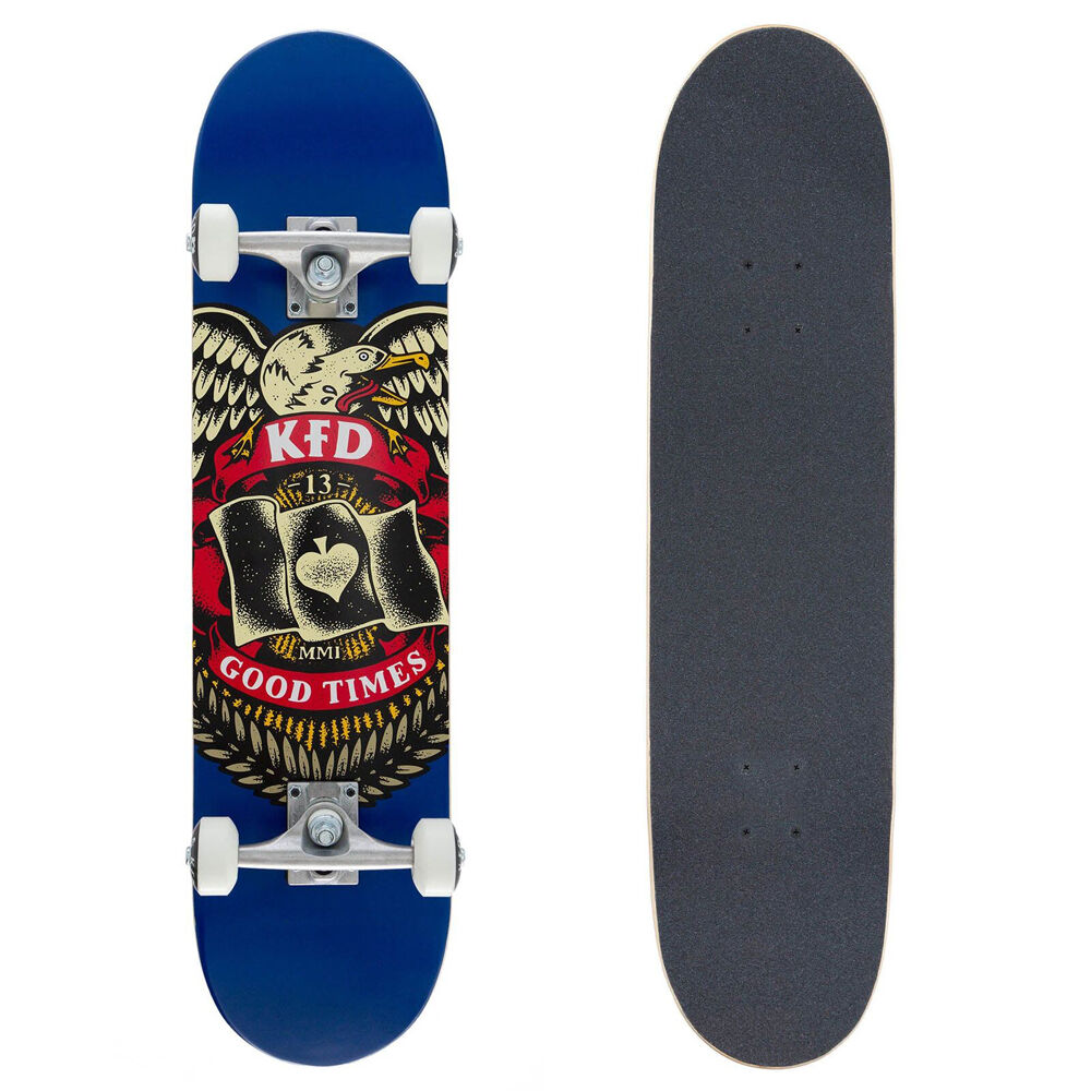KFD Complete Skateboard Young Gunz Badge Navy 7.75in