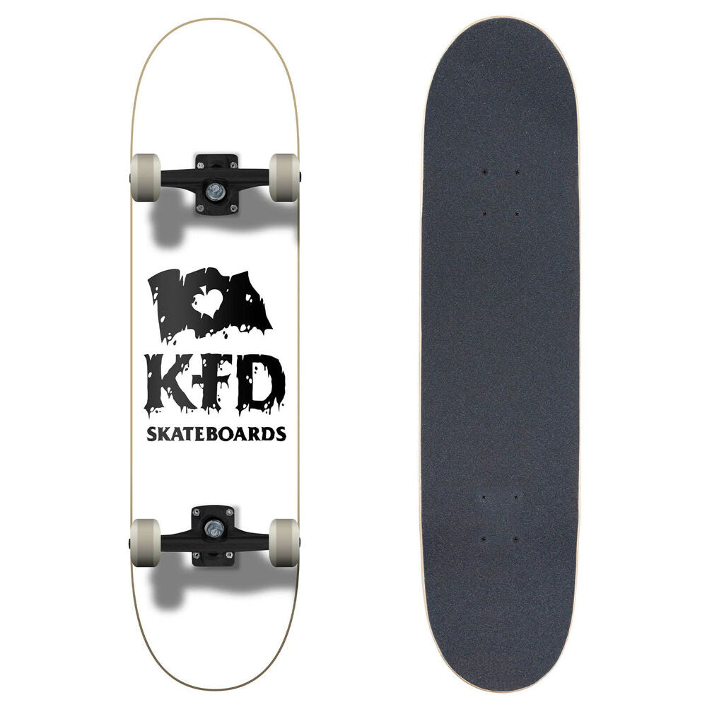 KFD Complete Skateboard Progressive Premium Thrashed Stacked White 7.75in