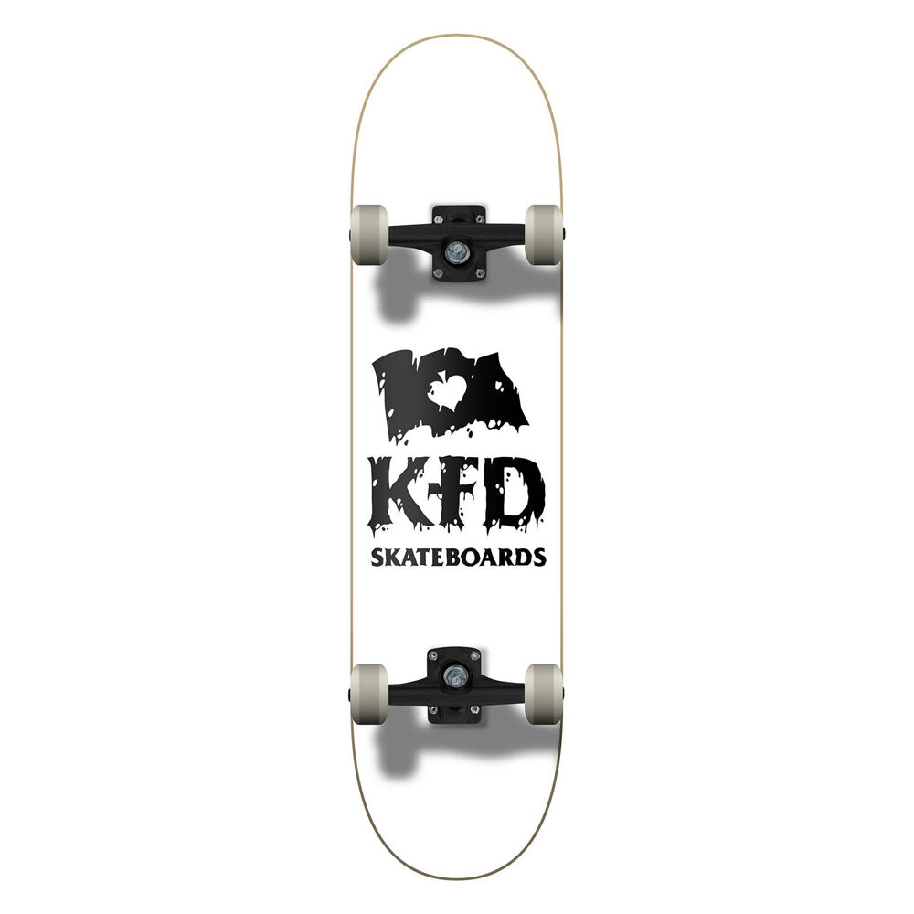 KFD Complete Skateboard Progressive Premium Thrashed Stacked White 7.75in