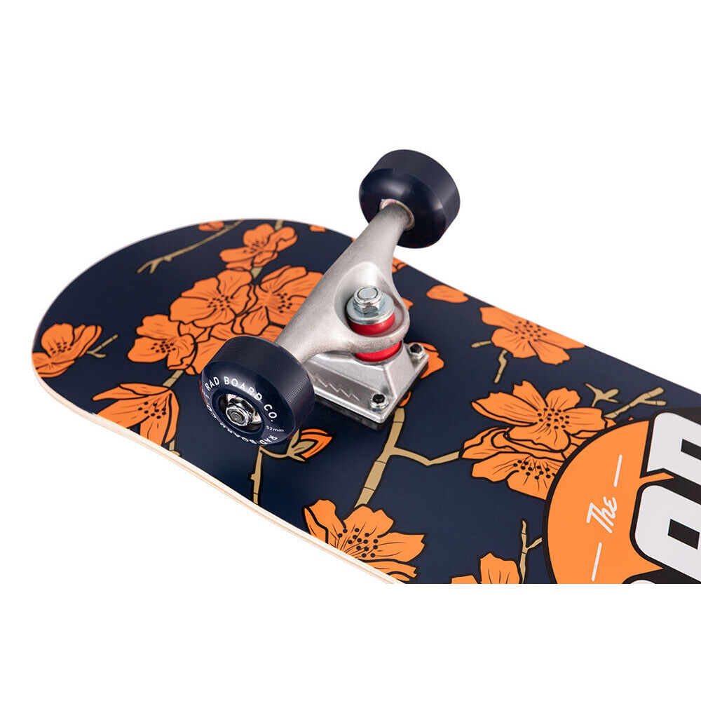Rad Board Co Complete Skateboard Dude Crew Cherry Blossom Navy/Orange 7.5in