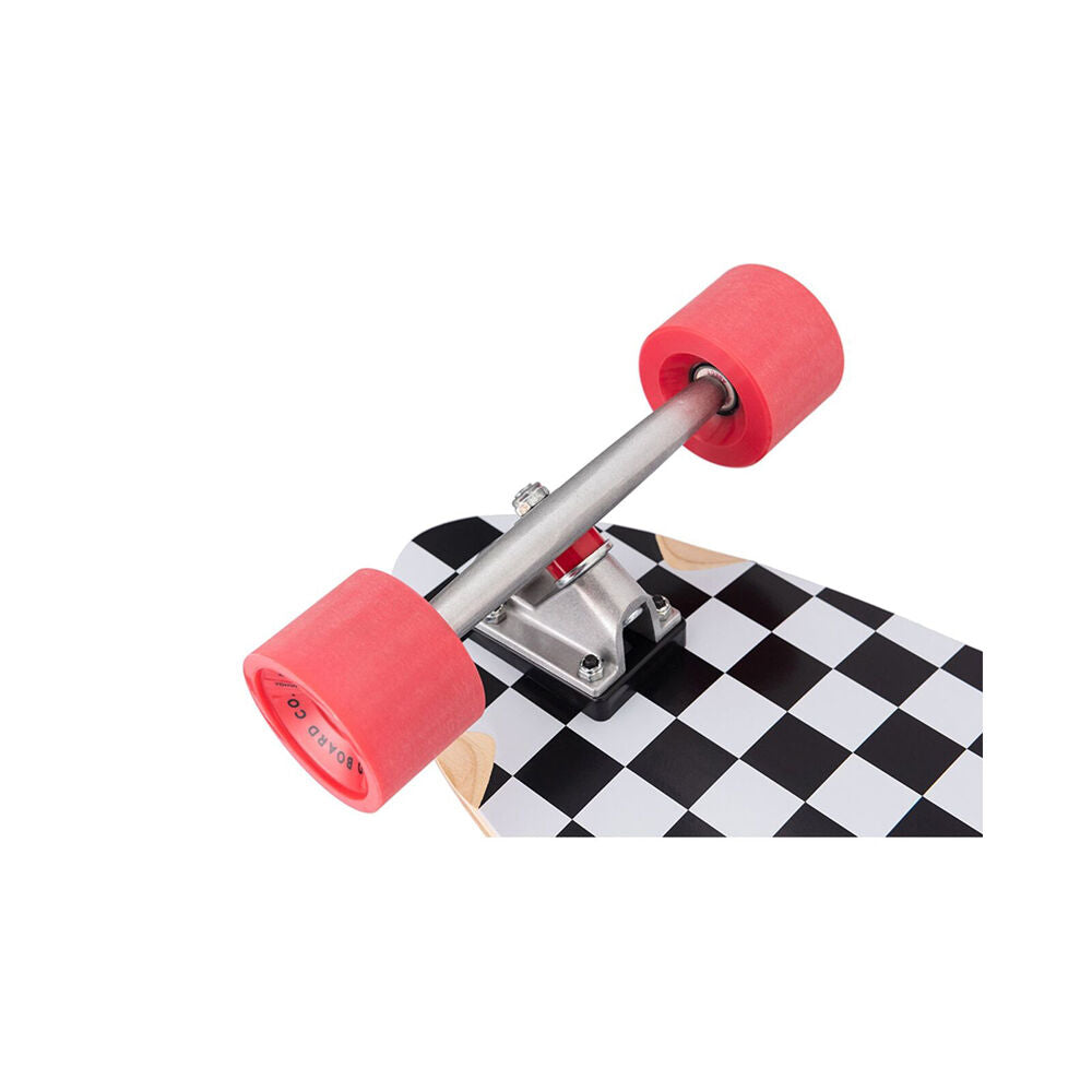 Rad Board Co Complete Pintail Mini Longboard Checkers Black/White 9in
