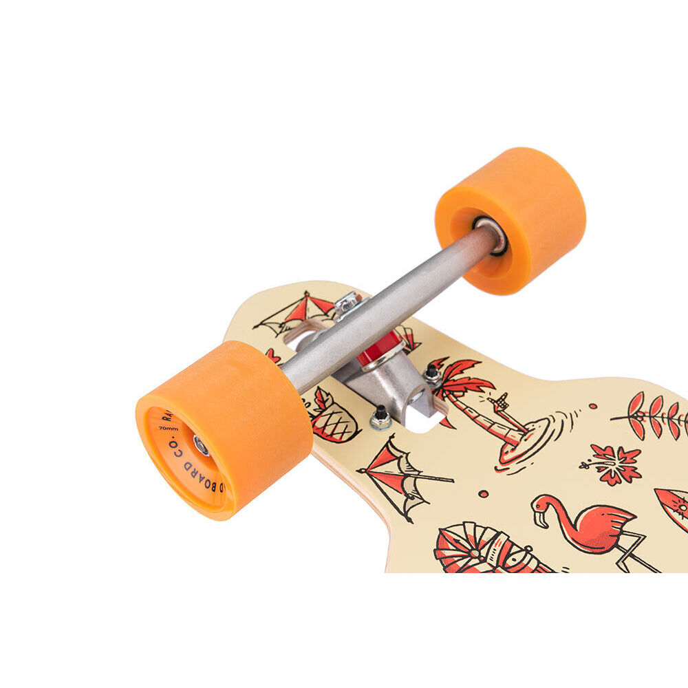Rad Board Co Complete Drop Through Longboard Tiki Wallpaper 9in