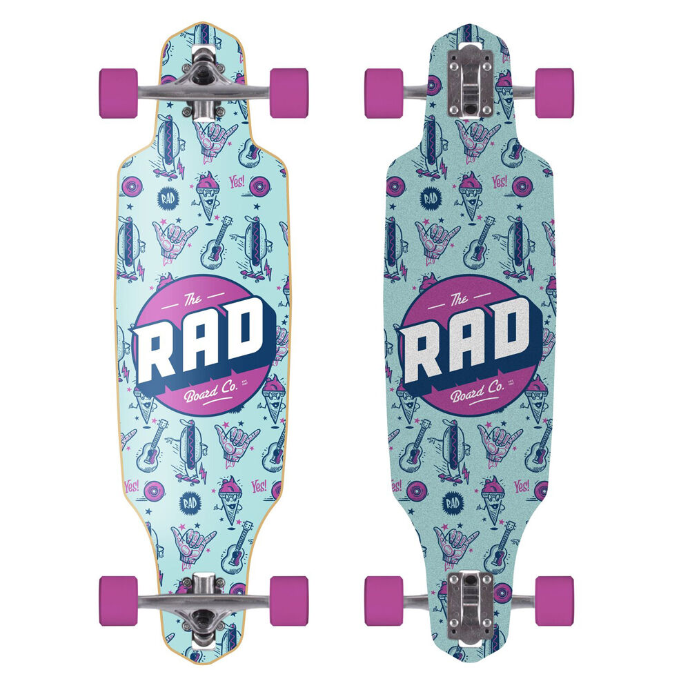 Rad Board Co Complete Drop Through Longboard Purple Wallpaper 9in