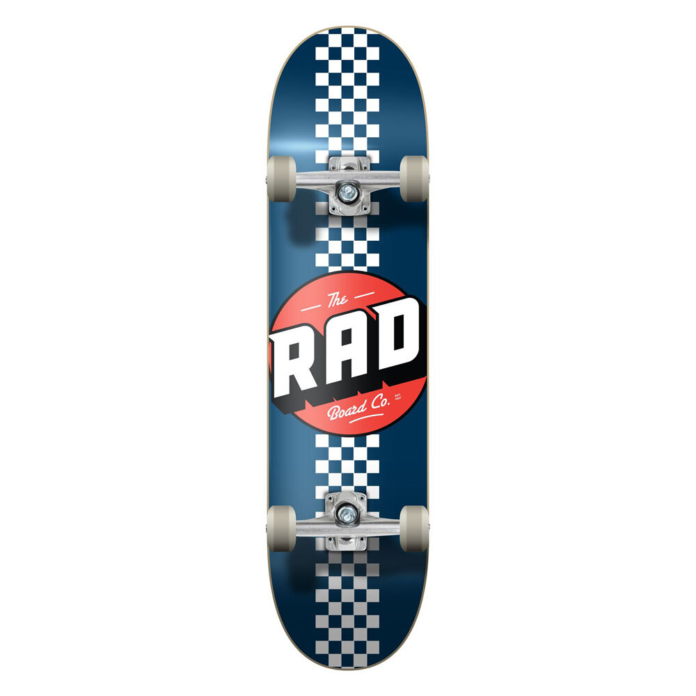 Rad Board Co Complete Skateboard Progressive Stripe Navy/White 7.75in