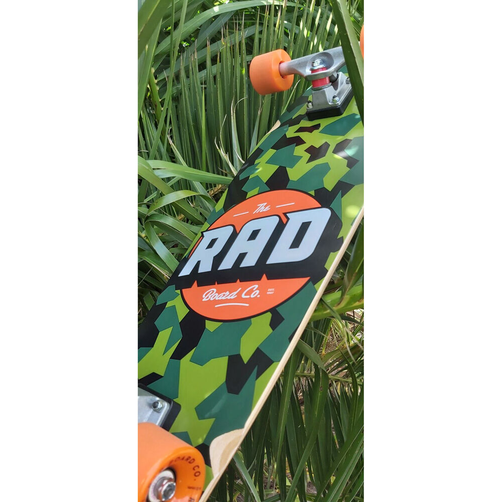 Rad Board Co Complete Skateboard Cali Cruiser Classic Camo 9.125in