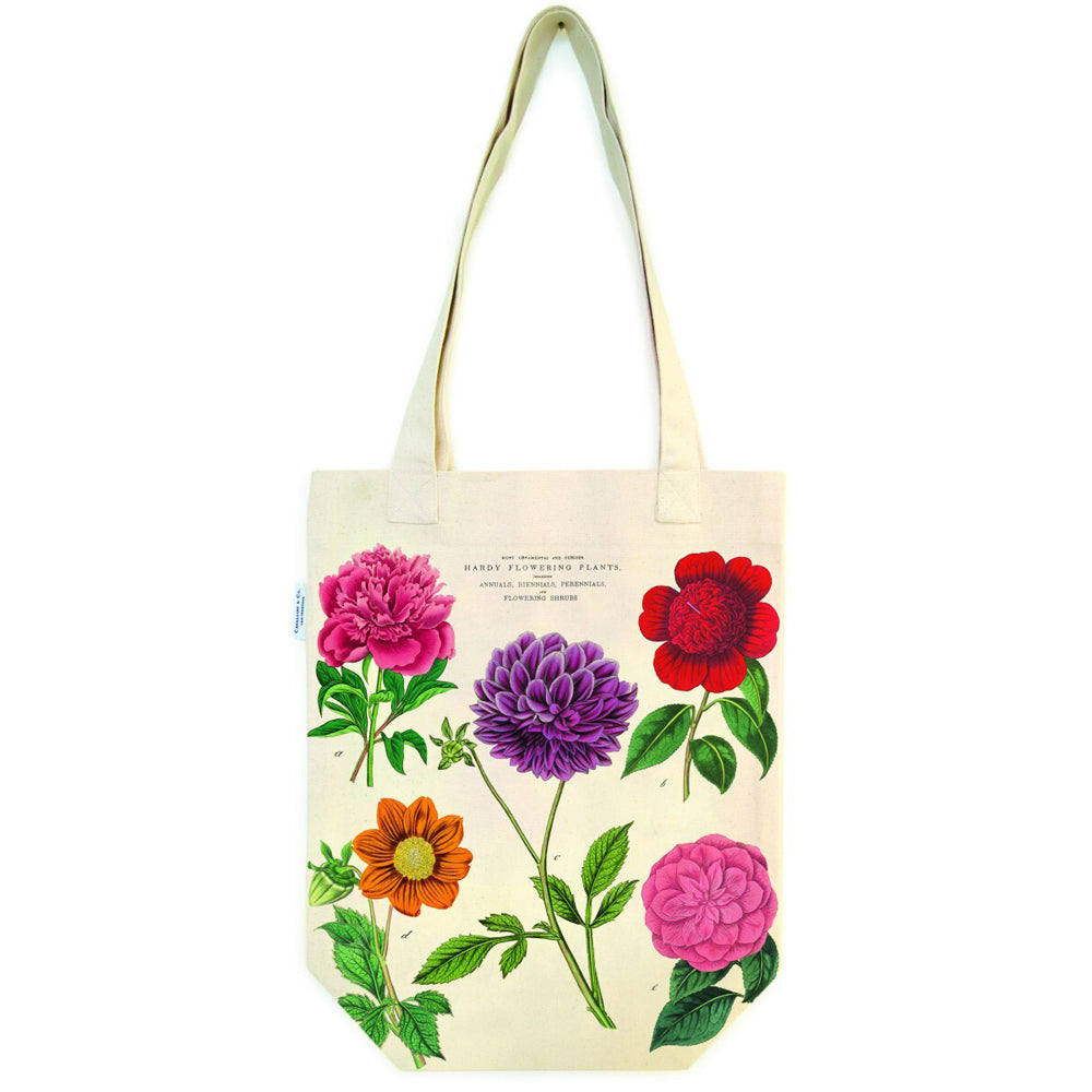 Cavallini Cotton Carry All Tote Bag 33x40cm - Botanica