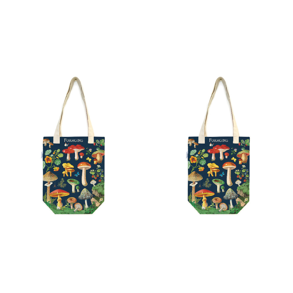 2PK Cavallini Cotton Carry All Tote Bag 33x40cm - Foraging