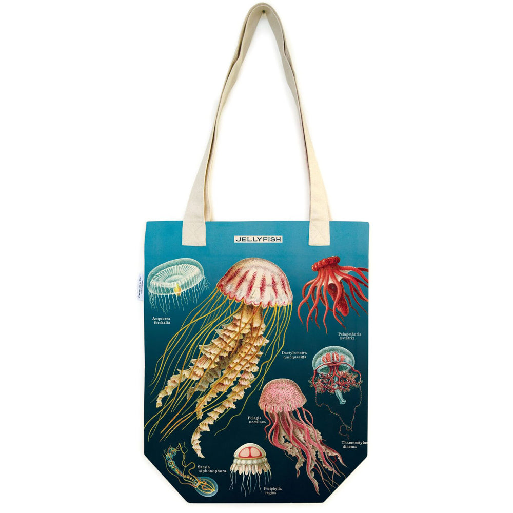 2PK Cavallini Cotton Carry All Tote Bag 33x40cm - Jellyfish