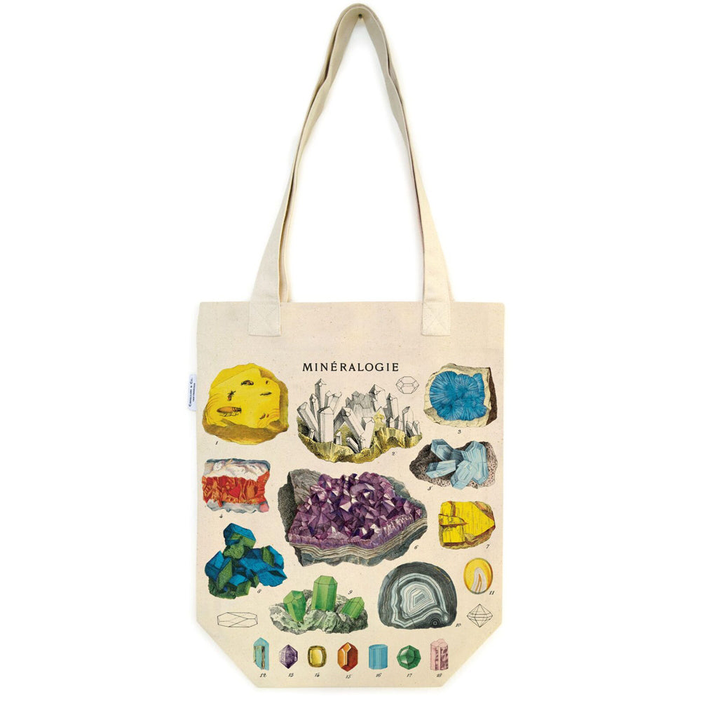 2PK Cavallini Cotton Carry All Tote Bag 33x40cm - Mineralogy