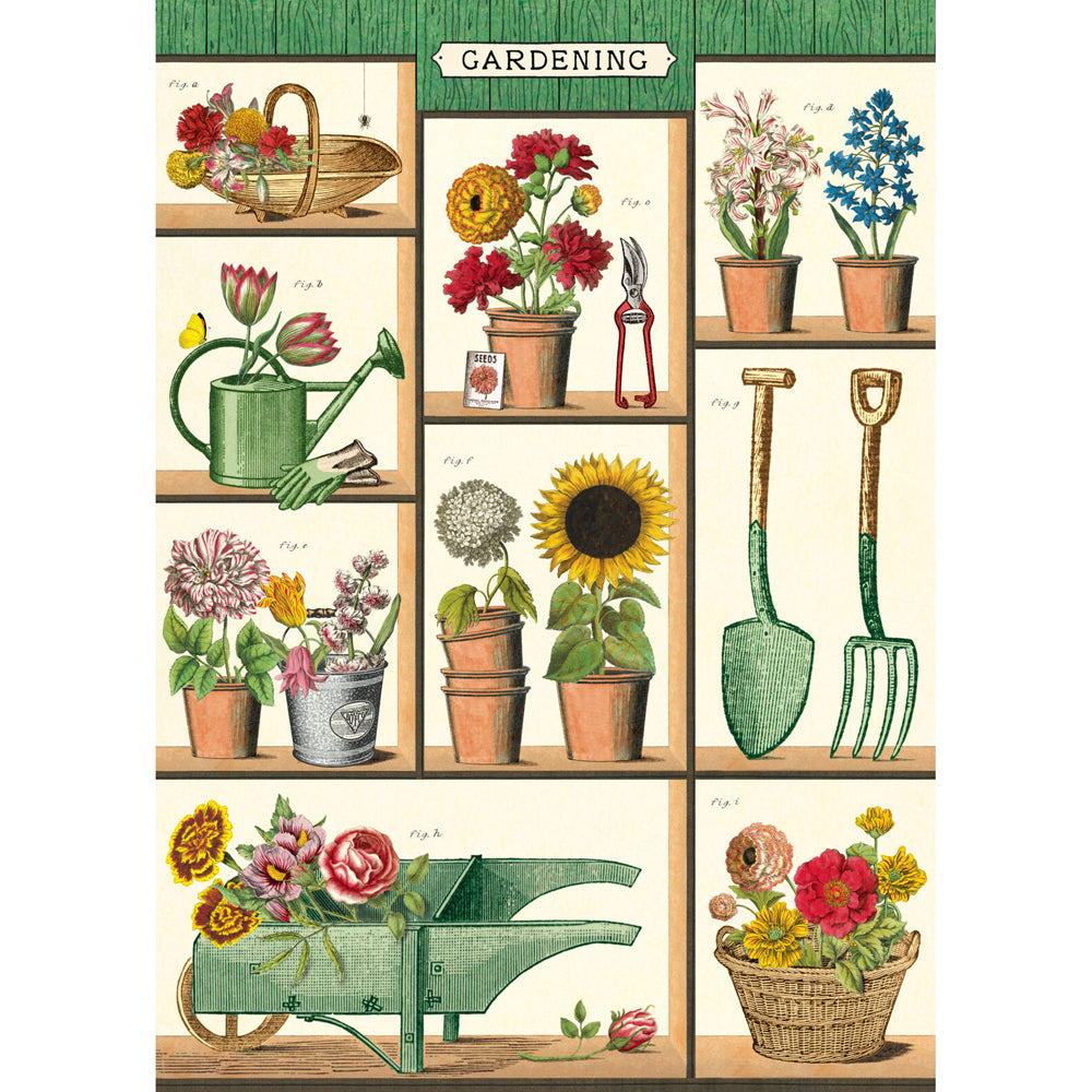 3PK Cavallini Paper Poster Prints/Gift Wrap 50x70cm - Gardening