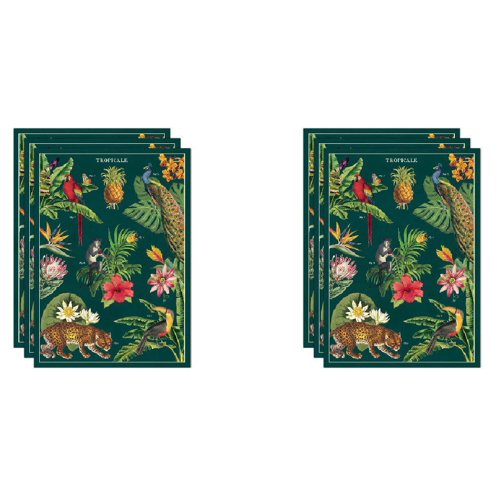 6PK Cavallini Paper Poster Prints/Gift Wrap 50x70cm - Tropicale