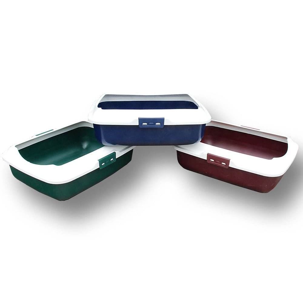 Showmaster Rectangular Pet/Cat Litter Tray w/ Rim Assorted