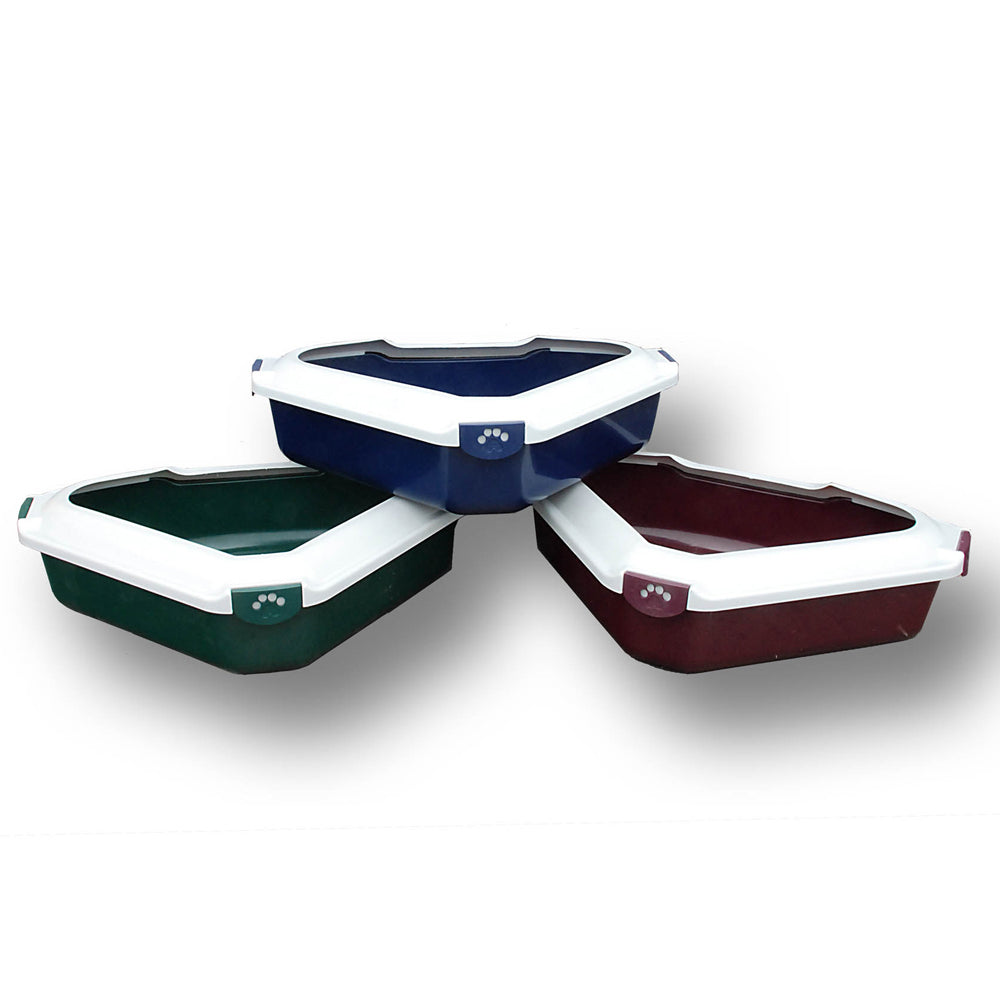 Showmaster Room Corner Cat/Pet Litter Box/Tray w/ Rim Assorted
