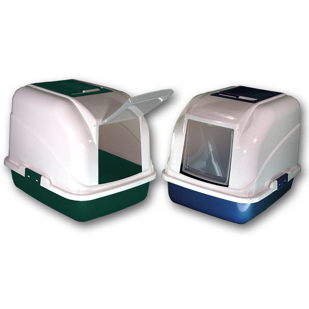 Showmaster Rectangular Hooded Cat/Pet Litter Tray Assorted