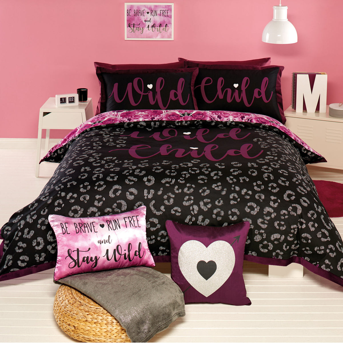Bambury Wild Child Quilt Cover Set Queen Bed Soft Touch Woven Home