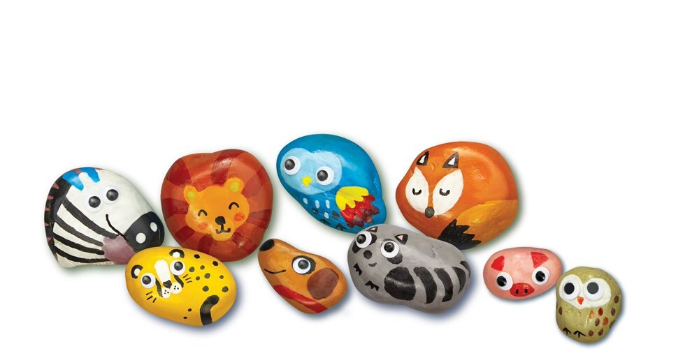 4M KidzMaker Paint Your Own Garden Rock DIY Activity Toy 5y+