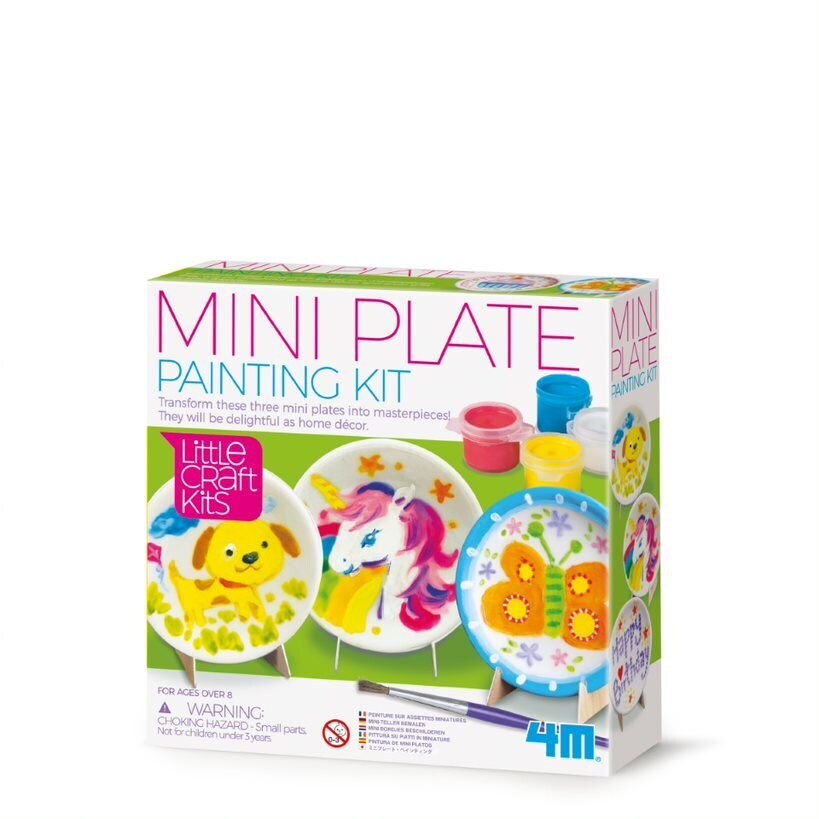 2PK 4M Little Craft Mini Plates Painting Kit Kids Activity Art 5y+