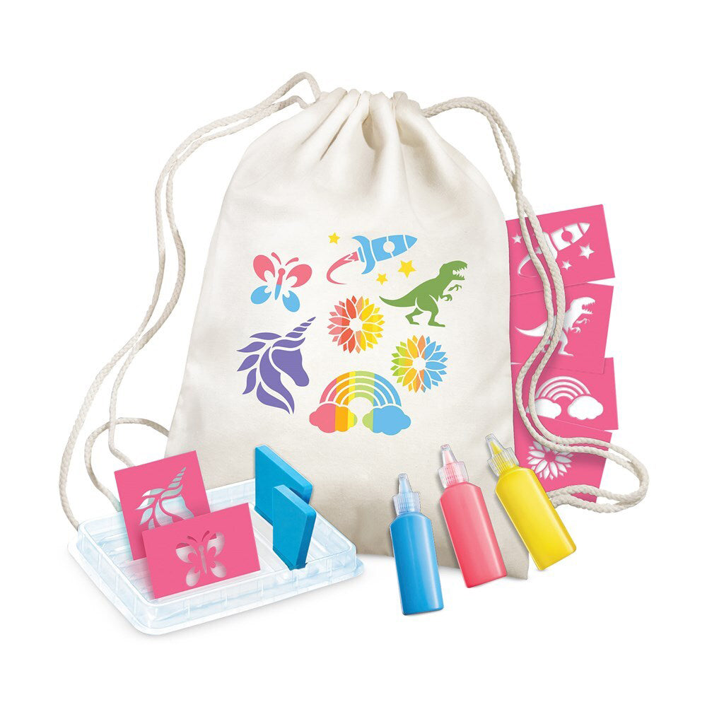 4M KidzMaker Stencil Backpack Printing Kids Art Kit 5y+